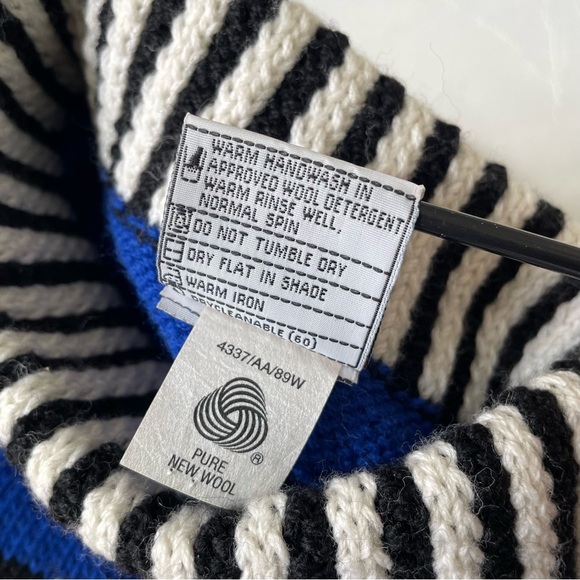 Vintage BONZO Handmade In New Zealand Pure Wool Sweater Knit Sheep NWT - Picture 3 of 10